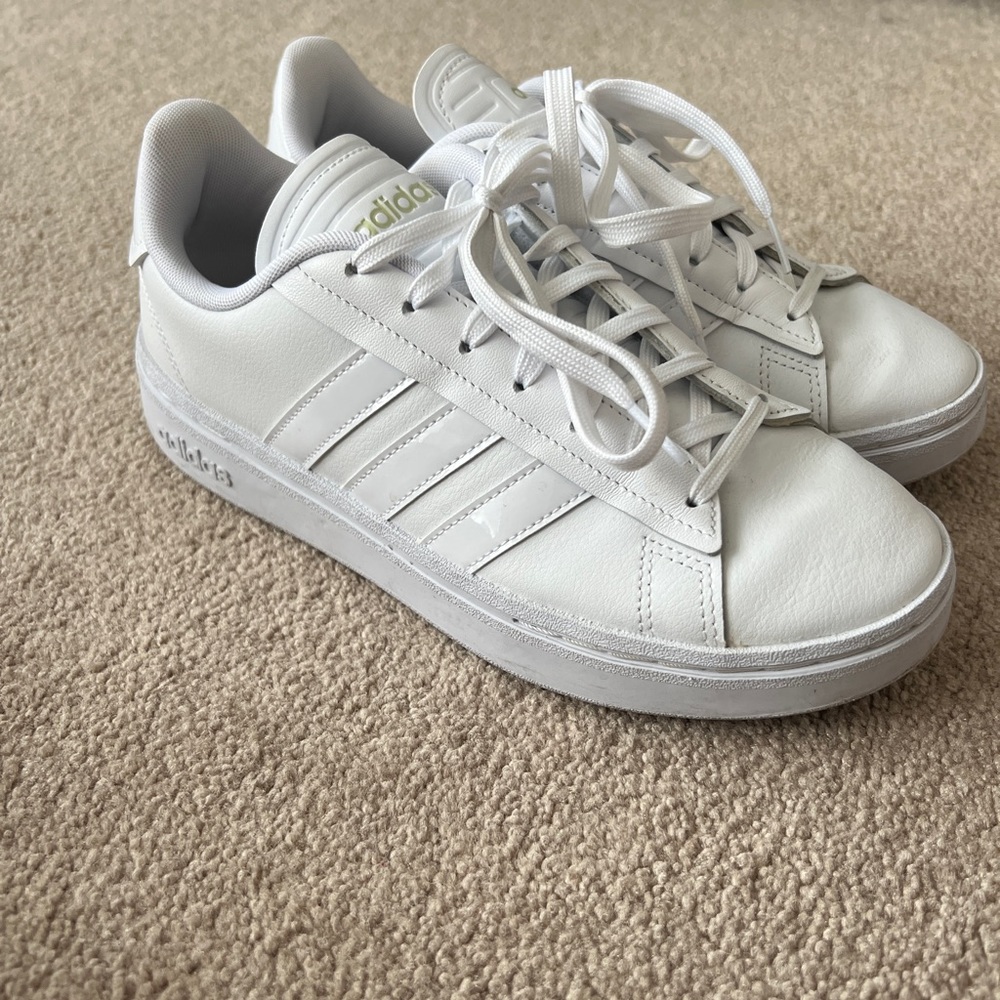 Adidas white sneakers